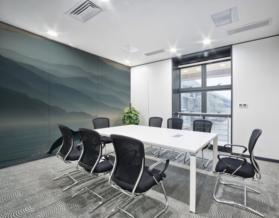 Misty Dolphins – Serene Ocean Leap Print Wall Printing