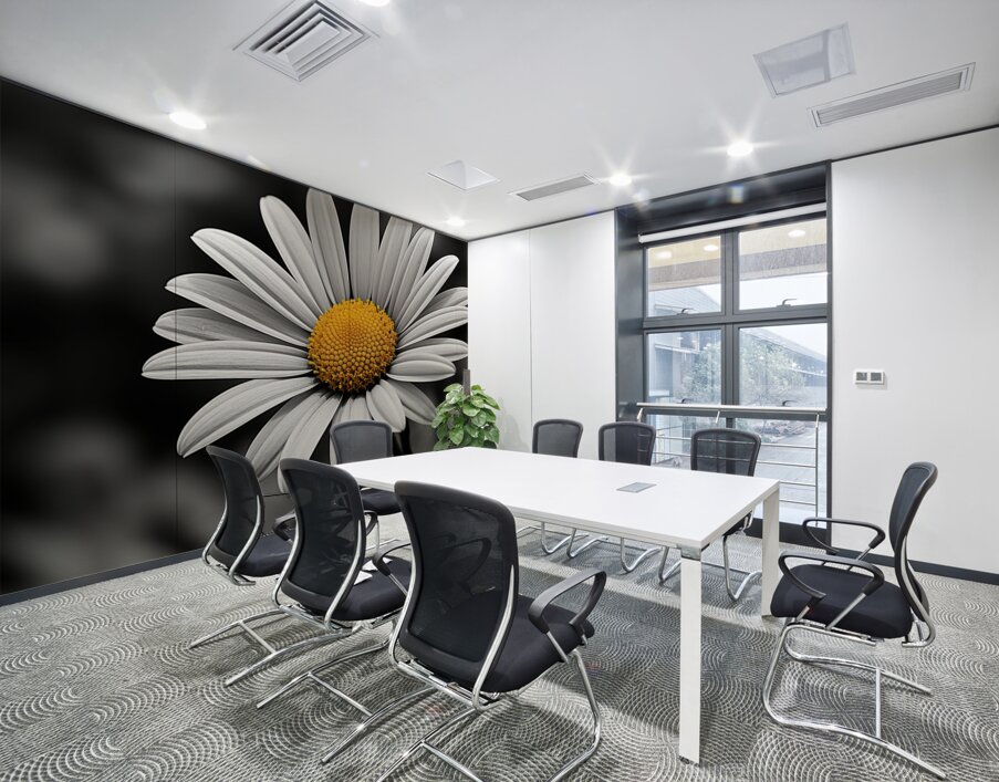 Amber Whisper – Yellow Petal Accent Print Wall Printing