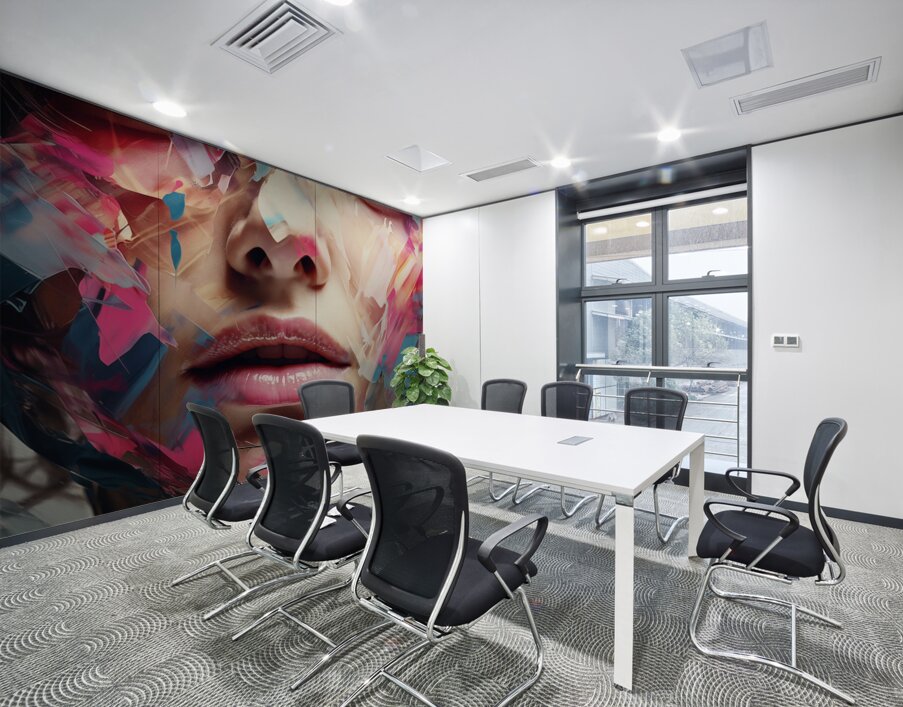 Fractured Grace – Abstract Portrait in Color Print Wall Printing