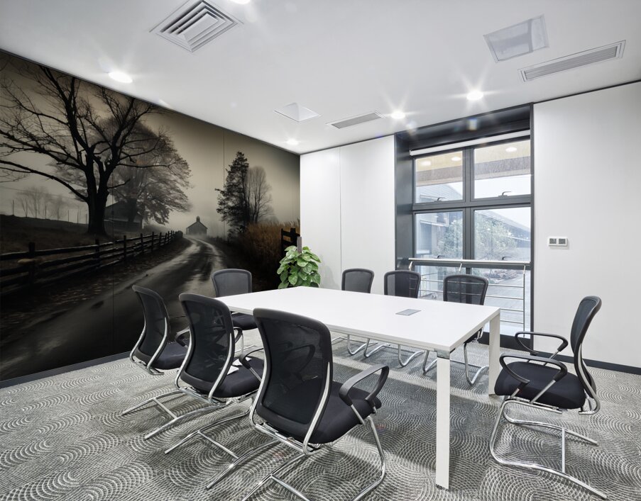 After the Rain – Moody Country Road Print Wall Printing