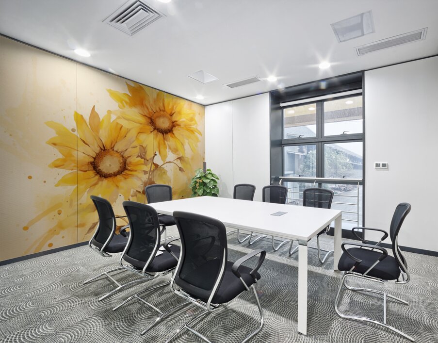 Sunlit Petals – Watercolor Sunflower Art Print Wall Printing