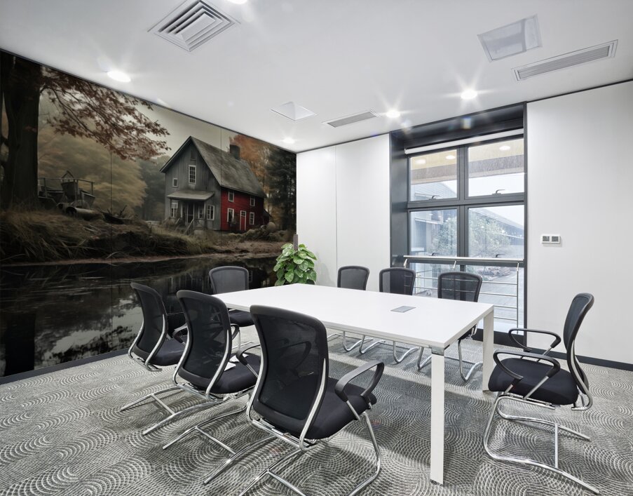 Farmhouse – Rustic Country Landscape Art Print Wall Printing