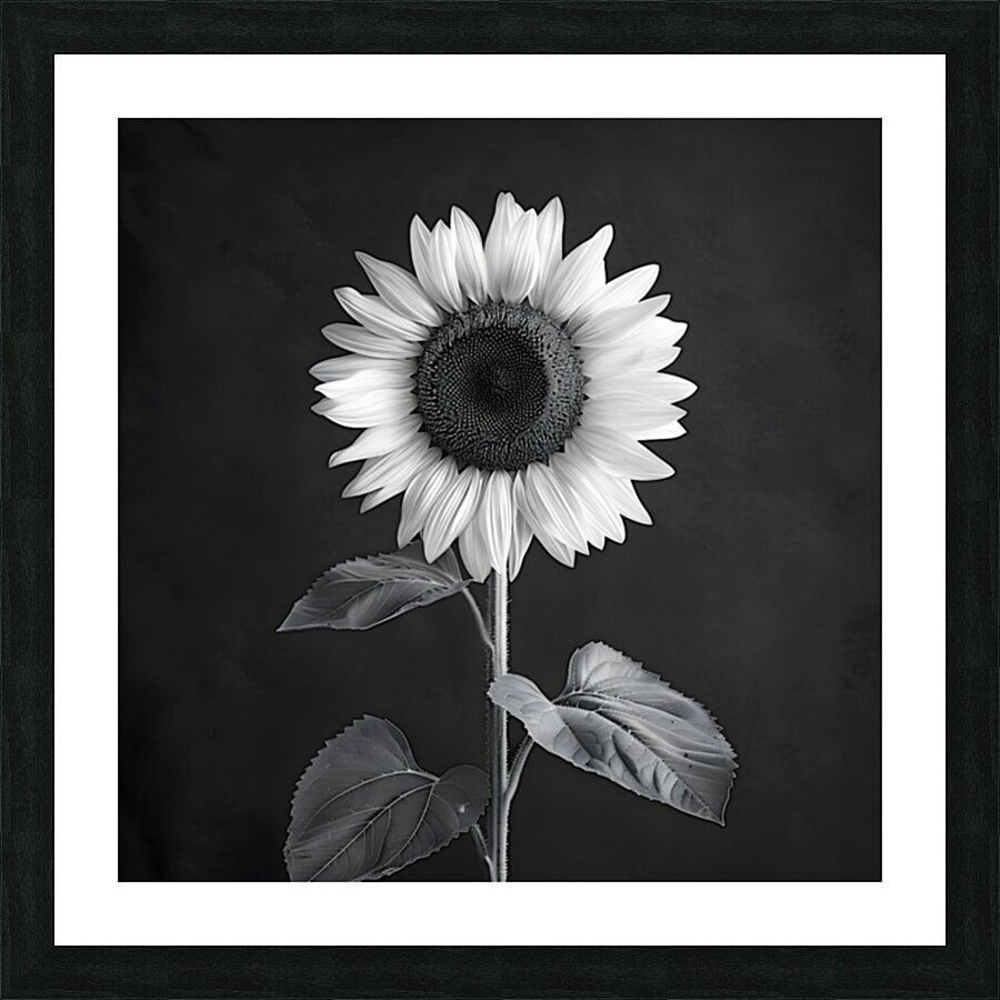 Sunflower Selfie 6 - Sunflower Portrait Art Prints Picture Frame print