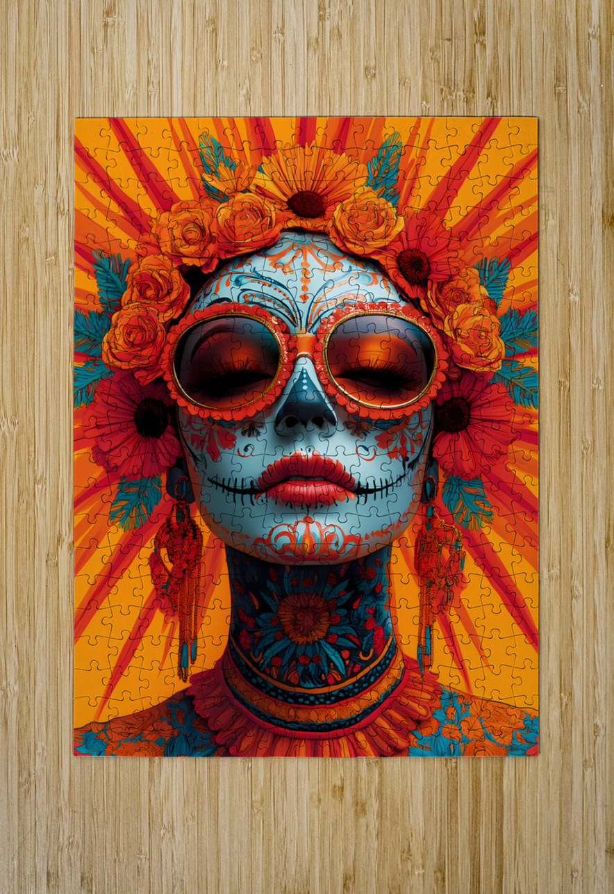Diosa De Los Muertos - Goddess Of The Dead - Dia de los Muertos Art Prints Savage Art Prints Puzzle printing