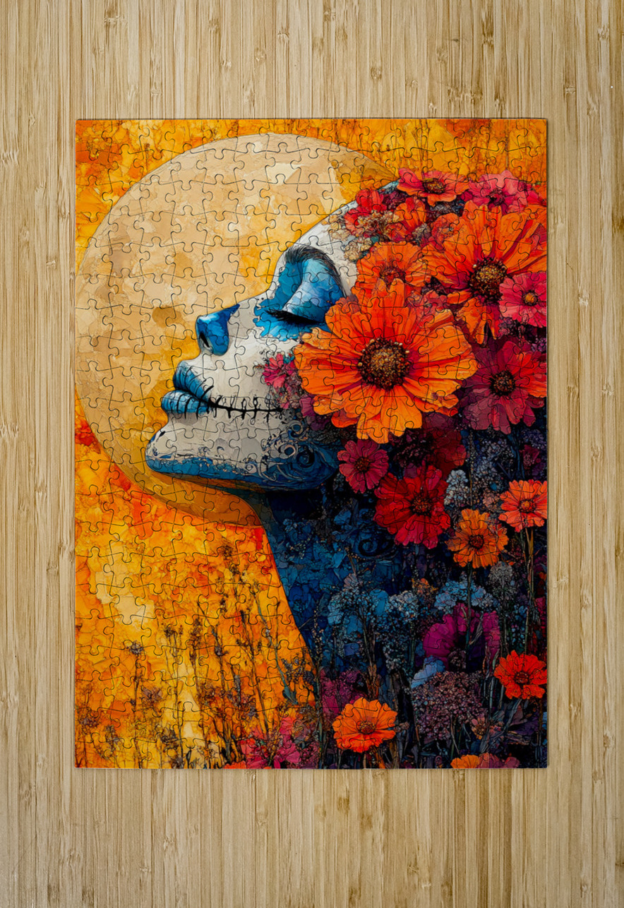 Cempasuchil Eterna - Eternal Marigold - Marigold Floral Art Prints Savage Art Prints Puzzle printing