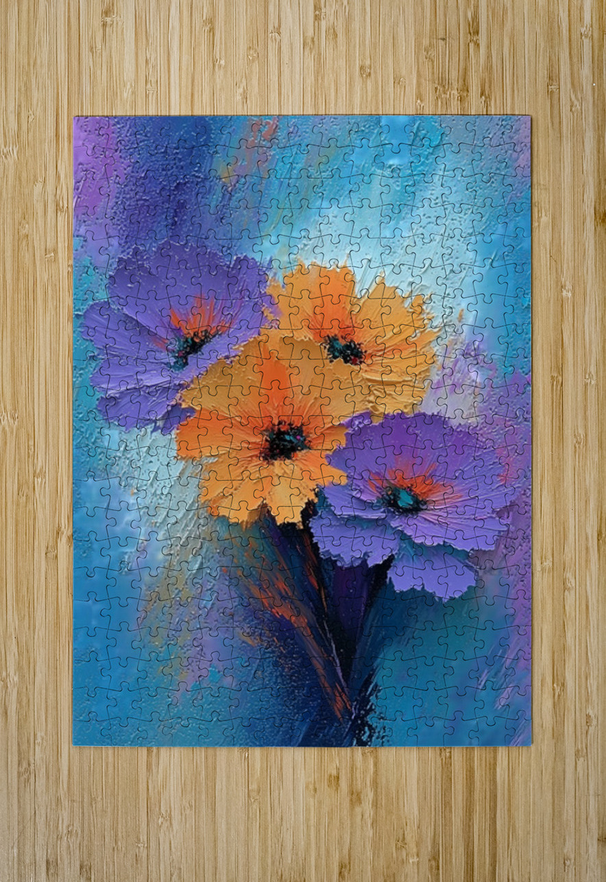 Floraison Au Crepuscule - Twilight Bloom - Contemporary Floral Art Prints Savage Art Prints Puzzle printing