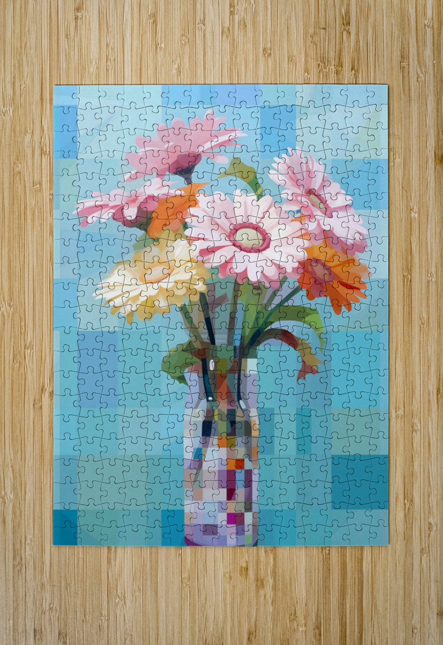 Verre De Lumiere - Glass Of Light - Glass Vase Floral Art Prints Savage Art Prints Puzzle printing