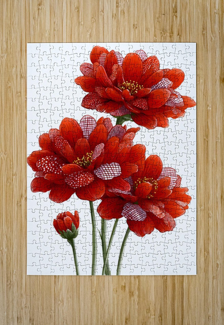 Plaid Botanica 29 - Modern Floral Art Prints Savage Art Prints Puzzle printing