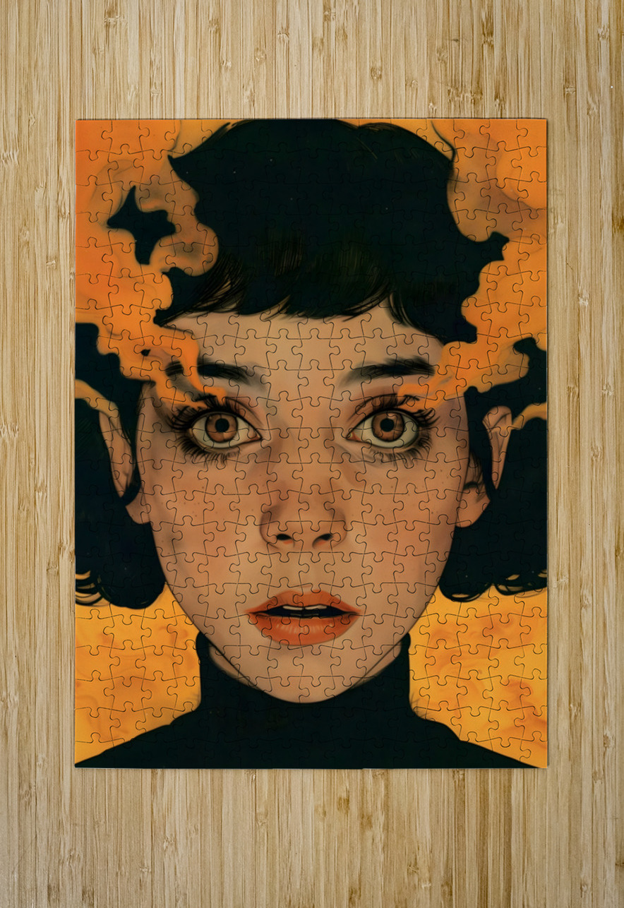 Eyes of Fire – Vintage Pop Portrait Art Print Savage Art Prints Puzzle printing