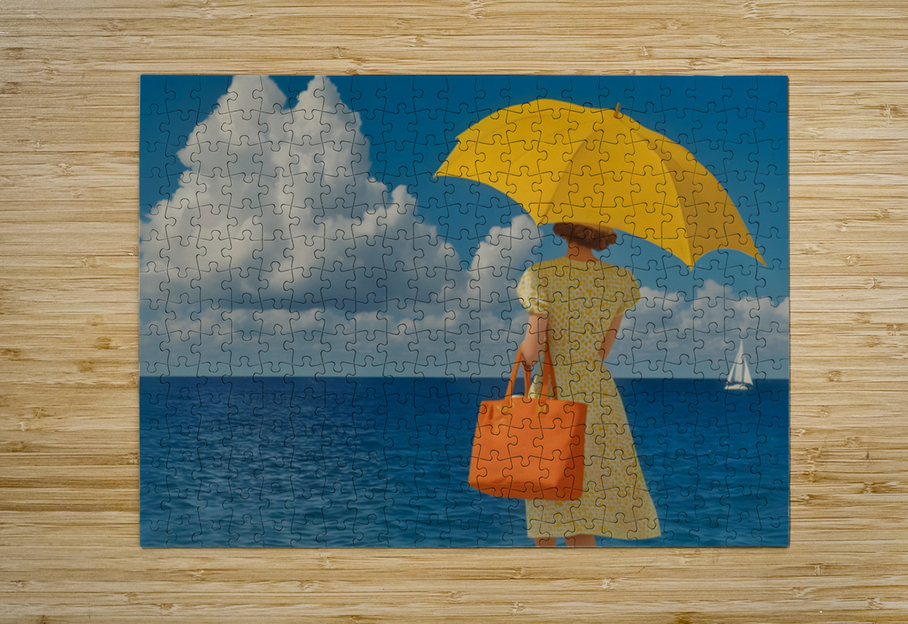 Shade of Summer – Vintage Beach Poster Art Print Savage Art Prints Puzzle printing