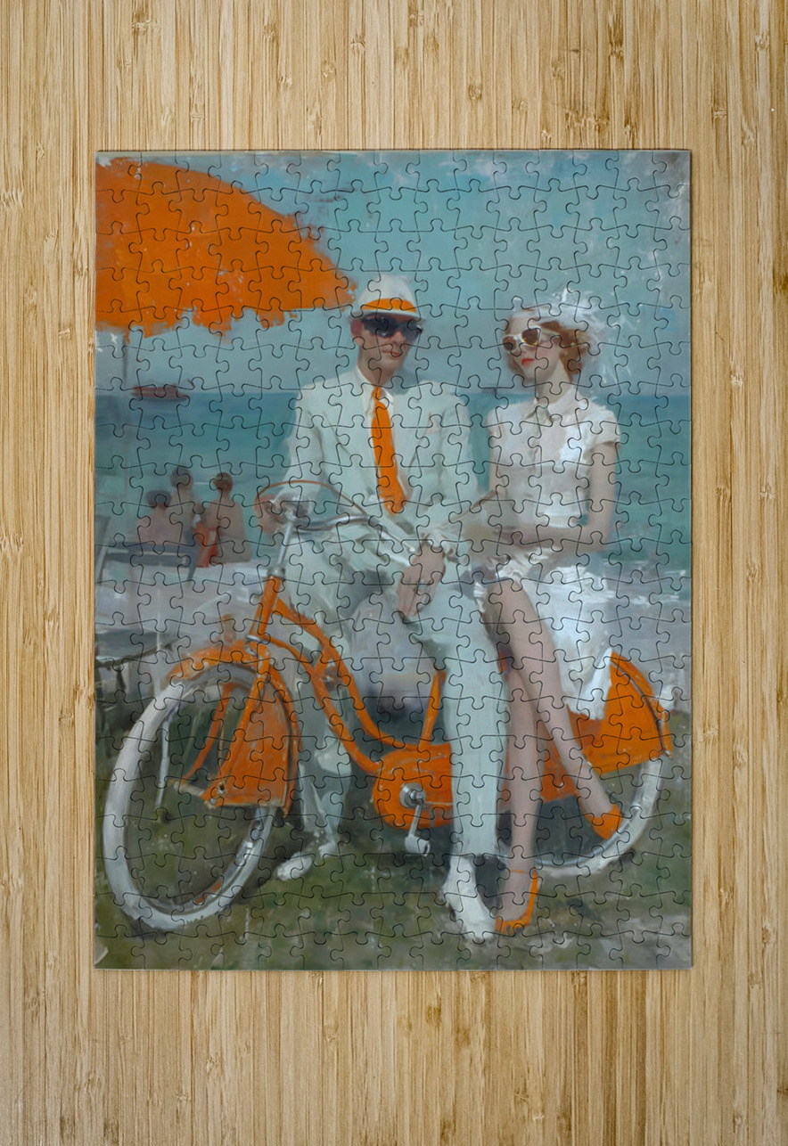 Elegance Under the Sun – Vintage Fashion Poster Art Print Savage Art Prints Puzzle printing