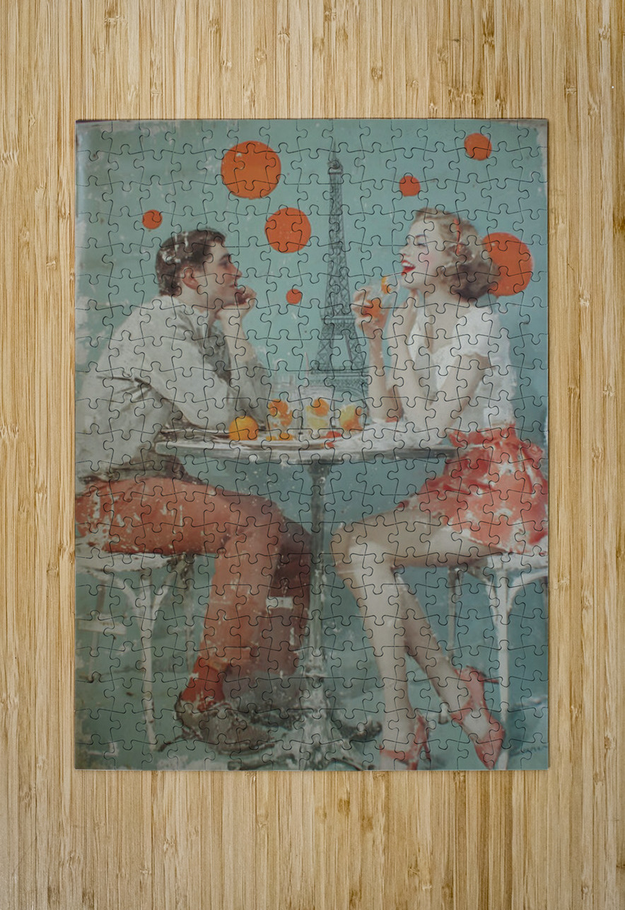 Laughter and Citrus – Vintage Cafe Poster Art Print Savage Art Prints Puzzle printing