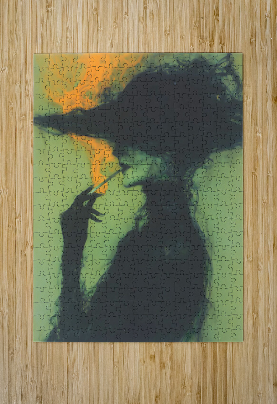 Smoke and Shadows – Vintage Noir Portrait Art Print Savage Art Prints Puzzle printing