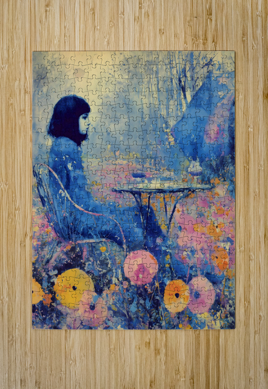 Una Copa en el Jardin – A Glass in the Garden Vintage Poster Art Print Savage Art Prints Puzzle printing