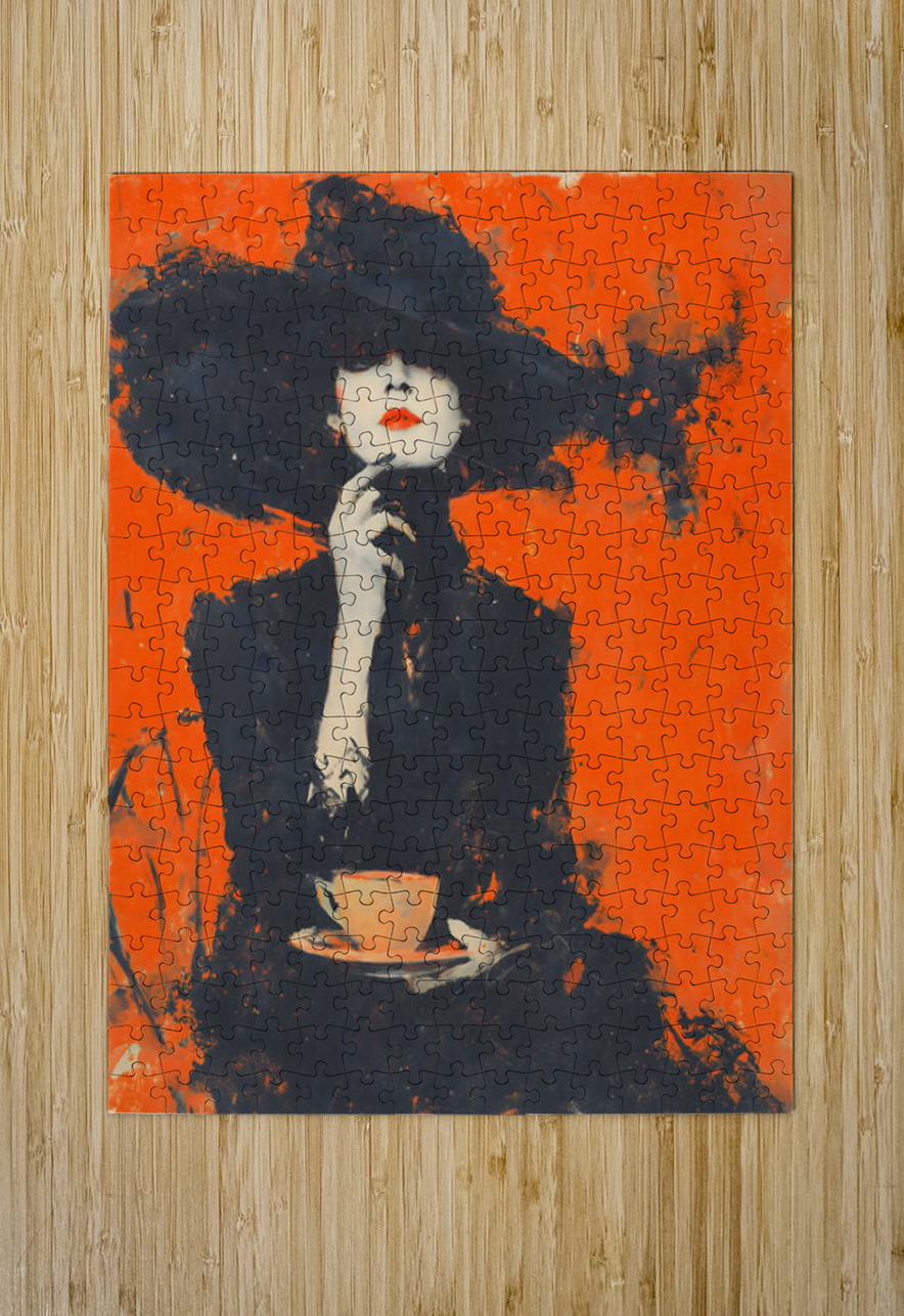 Noir Elegance Portrait – Vintage Fashion Art Print Savage Art Prints Puzzle printing