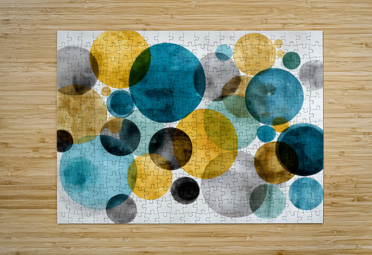 Circles in Balance – Modern Geometric Art Print Savage Art Prints Puzzle printing