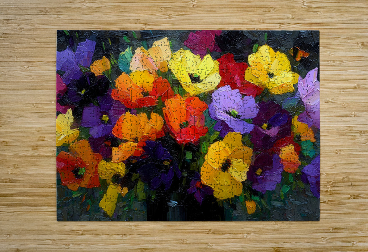 Bloom Rush – Floral Abstract Art Print Savage Art Prints Puzzle printing