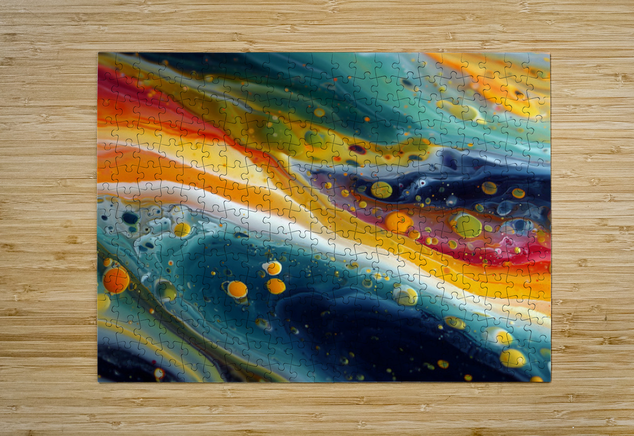Nebula Runoff – Fluid Abstract Art Print Savage Art Prints Puzzle printing