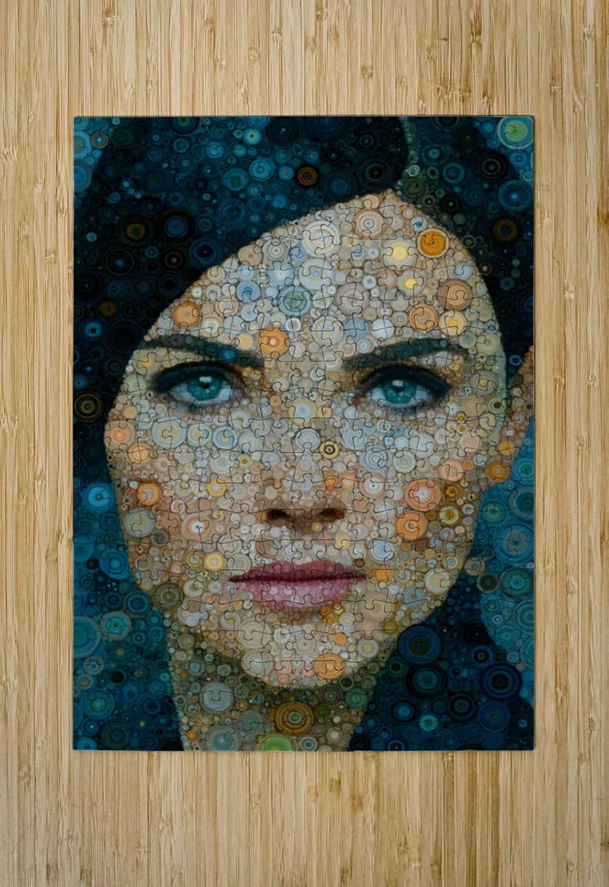 Circular Mosaic Portrait – Women’s Portrait Art Print Savage Art Prints Puzzle printing