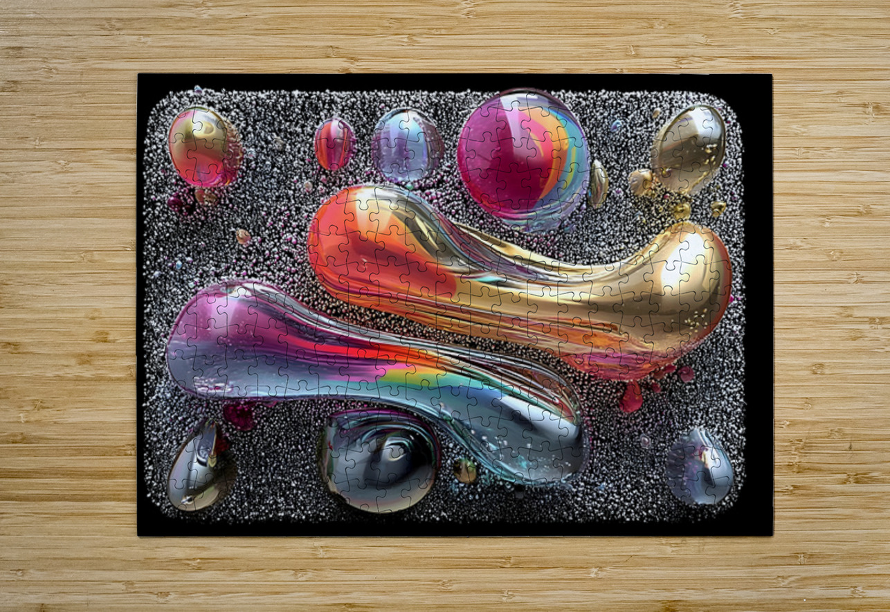 Space Jelly – Cosmic Surrealism Art Print Savage Art Prints Puzzle printing