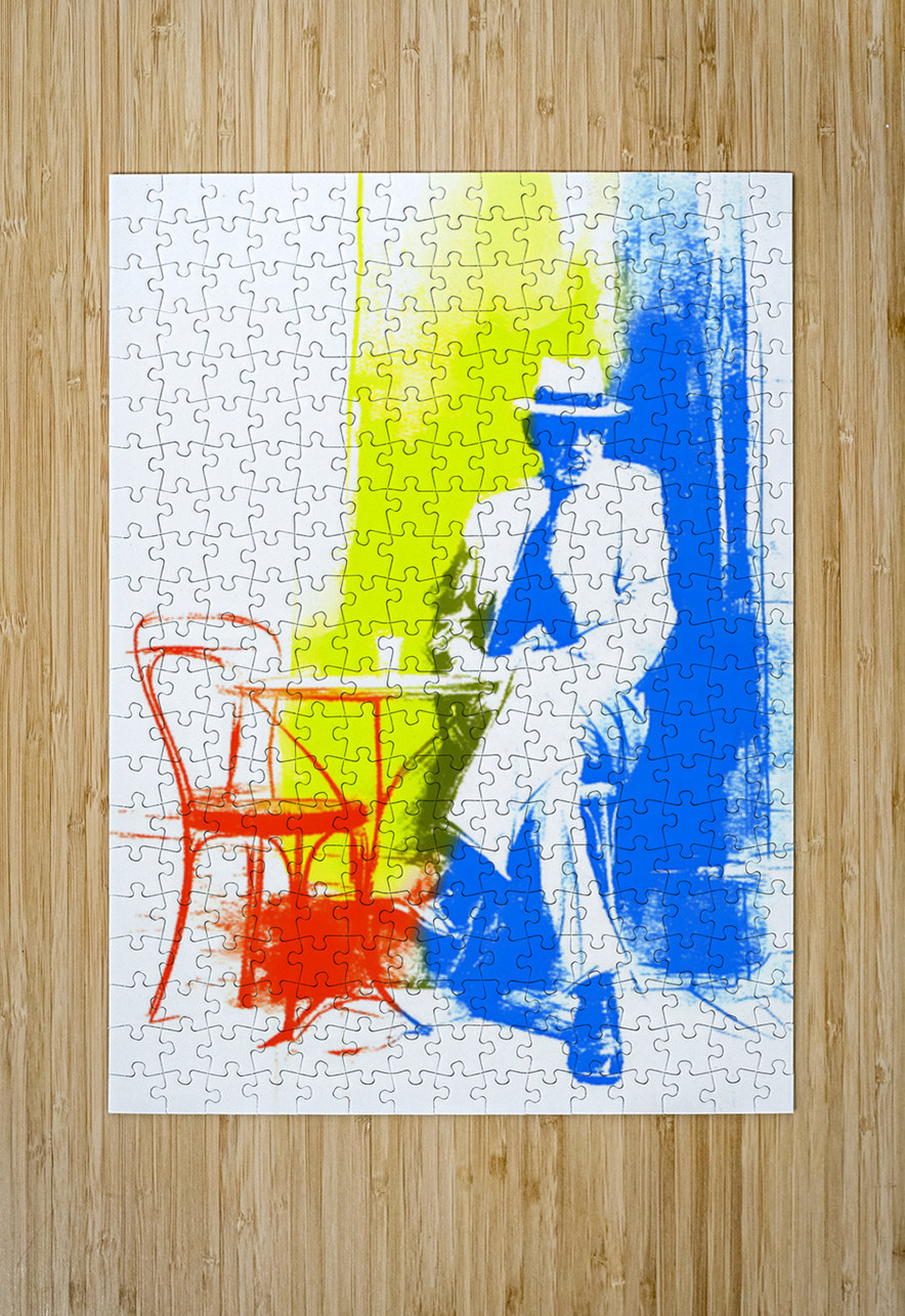 Cafe Chromatique – Modern Abstract Gentleman Print Savage Art Prints Puzzle printing