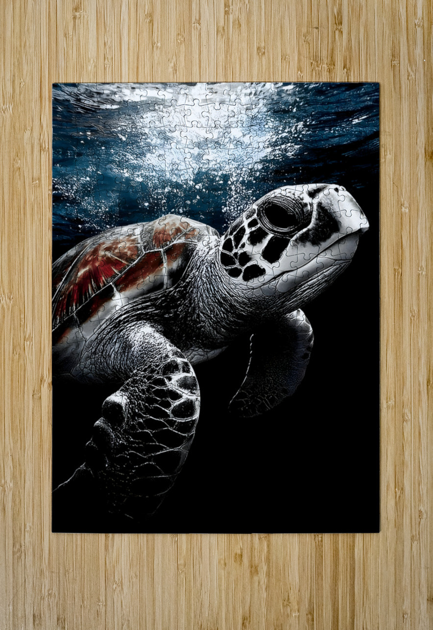 Depthlight – Sea Turtle Print Savage Art Prints Puzzle printing
