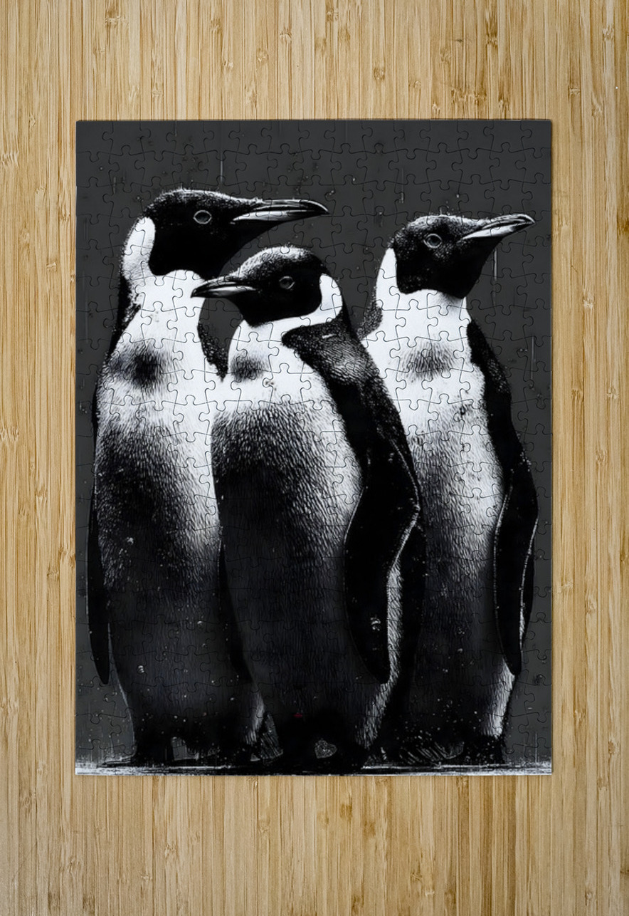 The Council – Emperor Penguins Print Savage Art Prints Puzzle printing