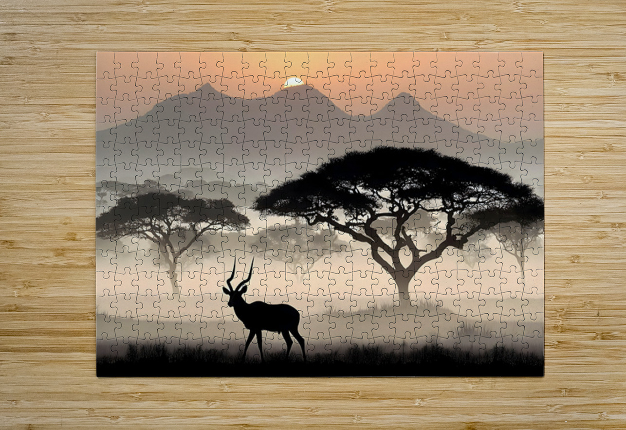 Whispering Plains – Saola Print Savage Art Prints Puzzle printing
