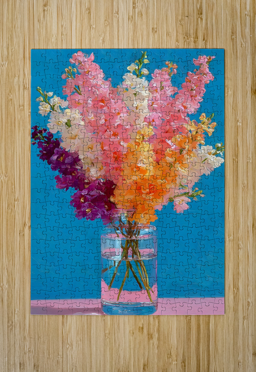 Spectrum Bloom – Multicolor Bouquet Print Savage Art Prints Puzzle printing