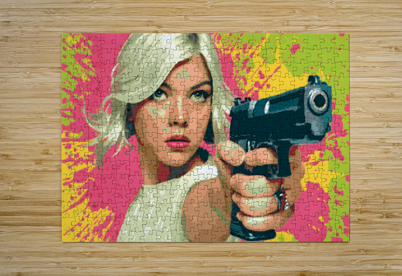 Neon Trigger – Pop Noir Print Savage Art Prints Puzzle printing