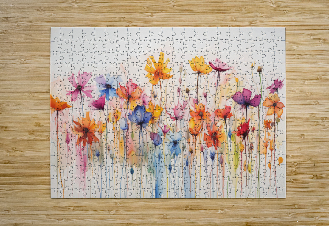 Candy Drip Garden – Abstract Floral Print Savage Art Prints Puzzle printing