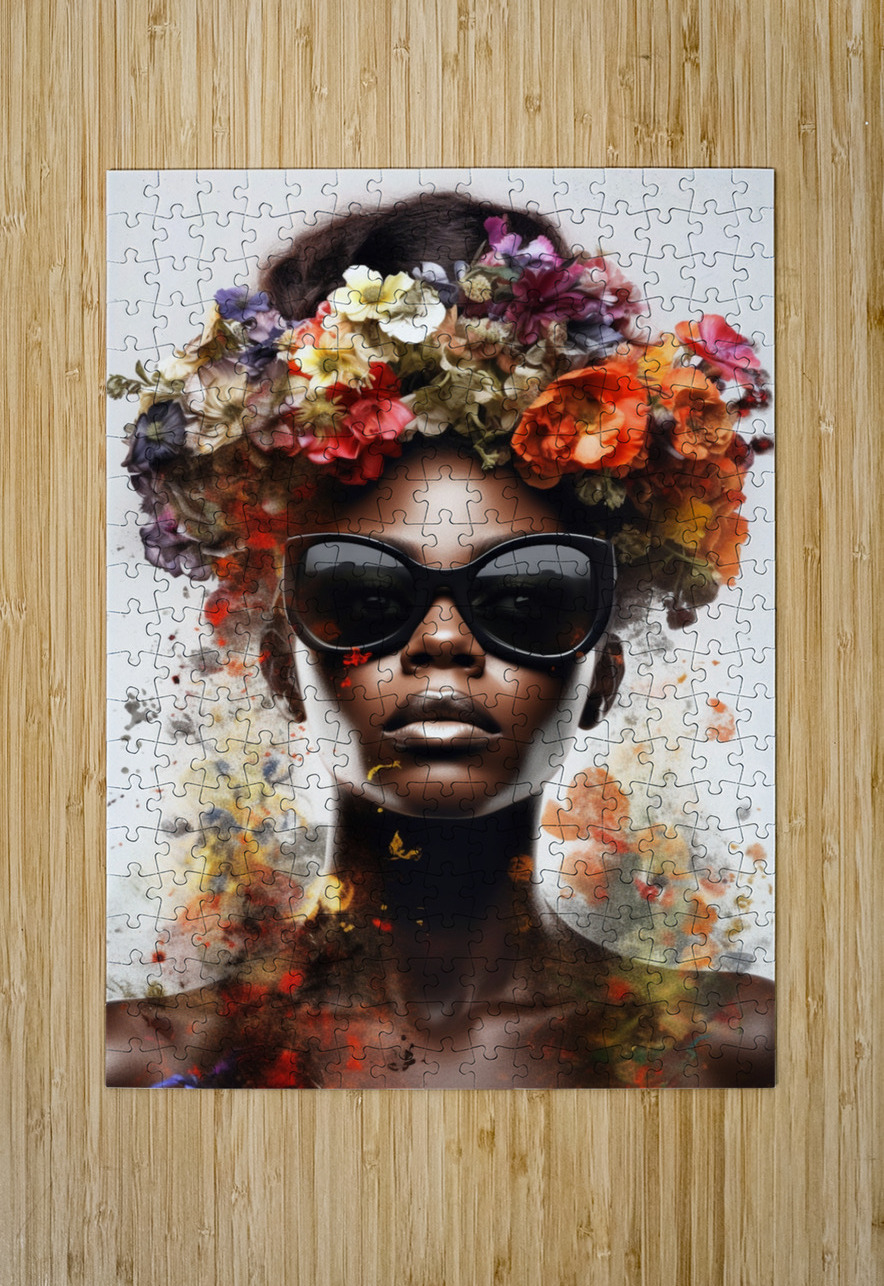 Power & Poise – Modern Afrocentric Portrait Art Print Savage Art Prints Puzzle printing