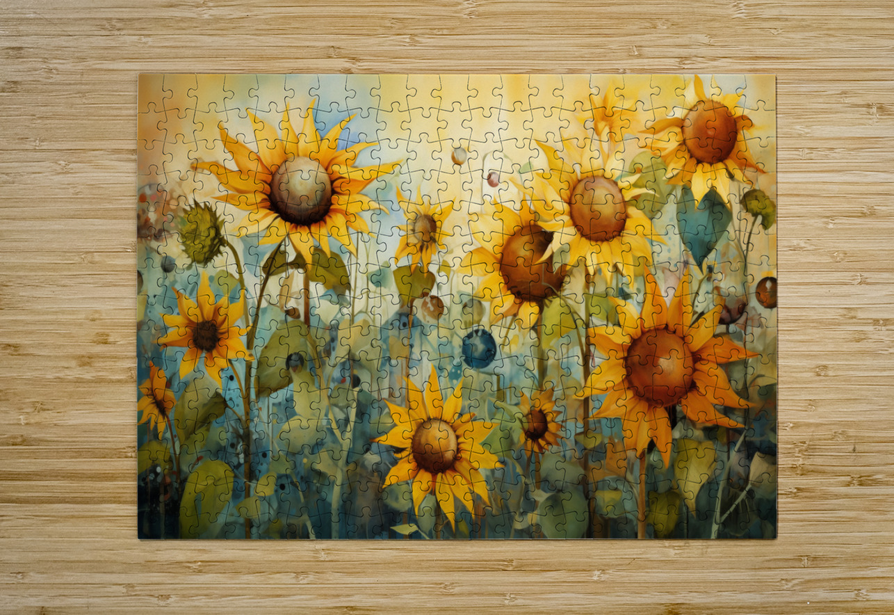 Vitality - Sunflower Meadow Art Prints Savage Art Prints Puzzle printing
