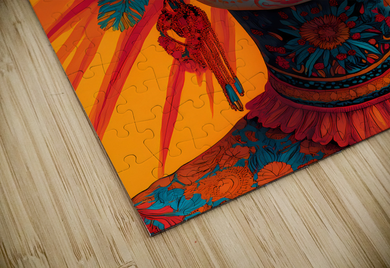 Diosa De Los Muertos - Goddess Of The Dead - Dia de los Muertos Art Prints Savage Art Prints Puzzle