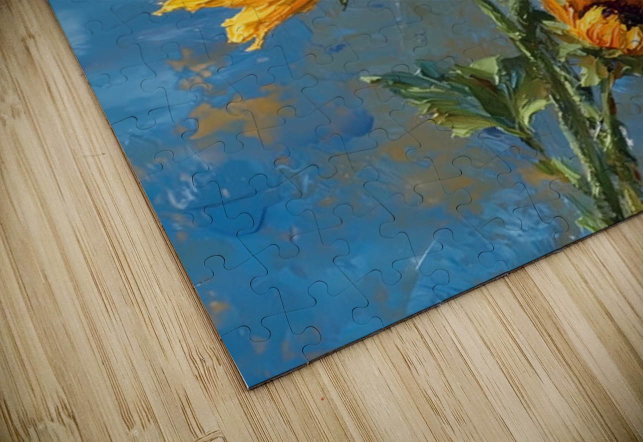 Ciel Baigne De Soleil - Sun-Kissed Sky - Sunflower Portrait Art Prints Savage Art Prints Puzzle
