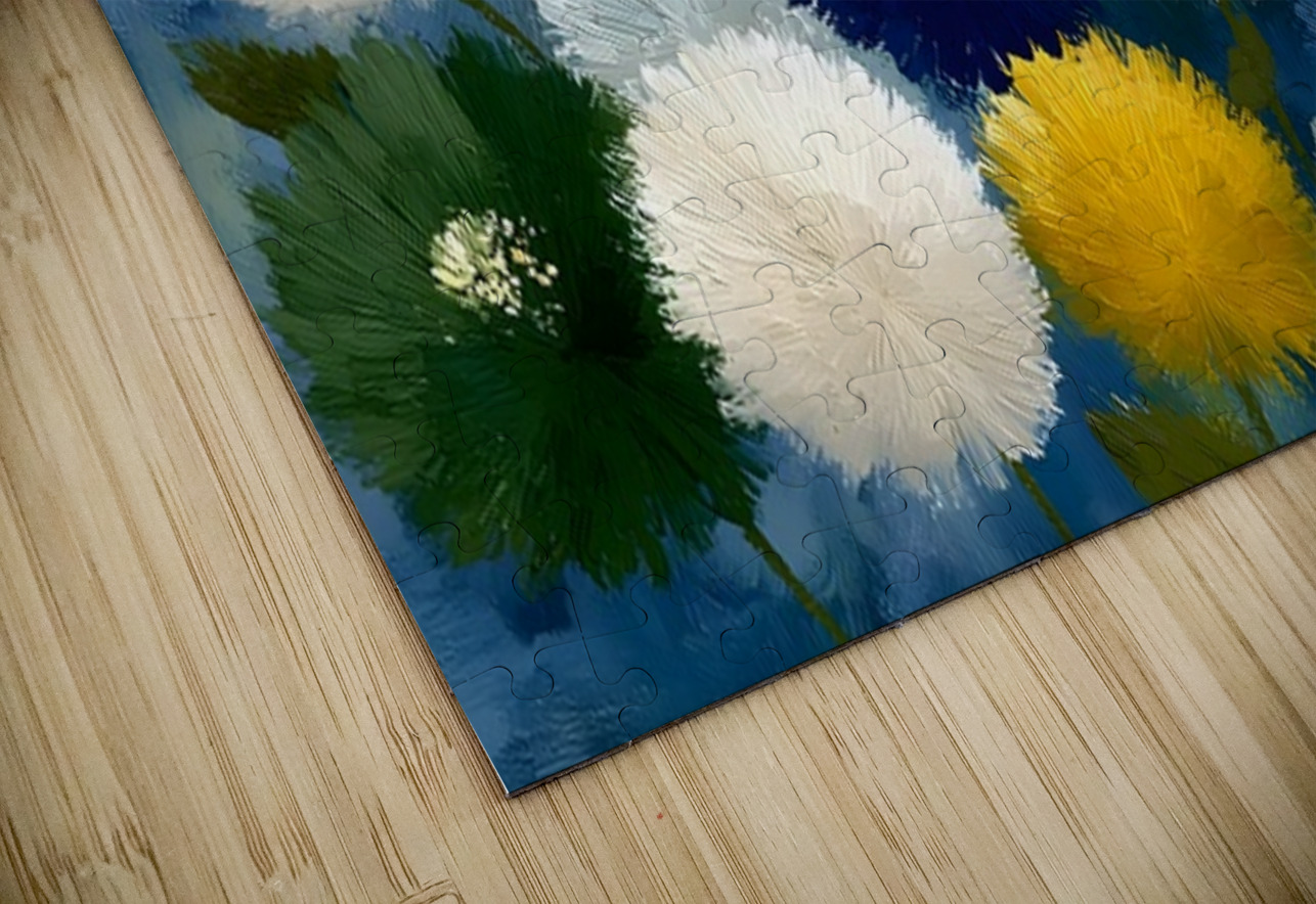 Bouffees De Couleur - Puffs Of Color - Playful Floral Art Prints Savage Art Prints Puzzle