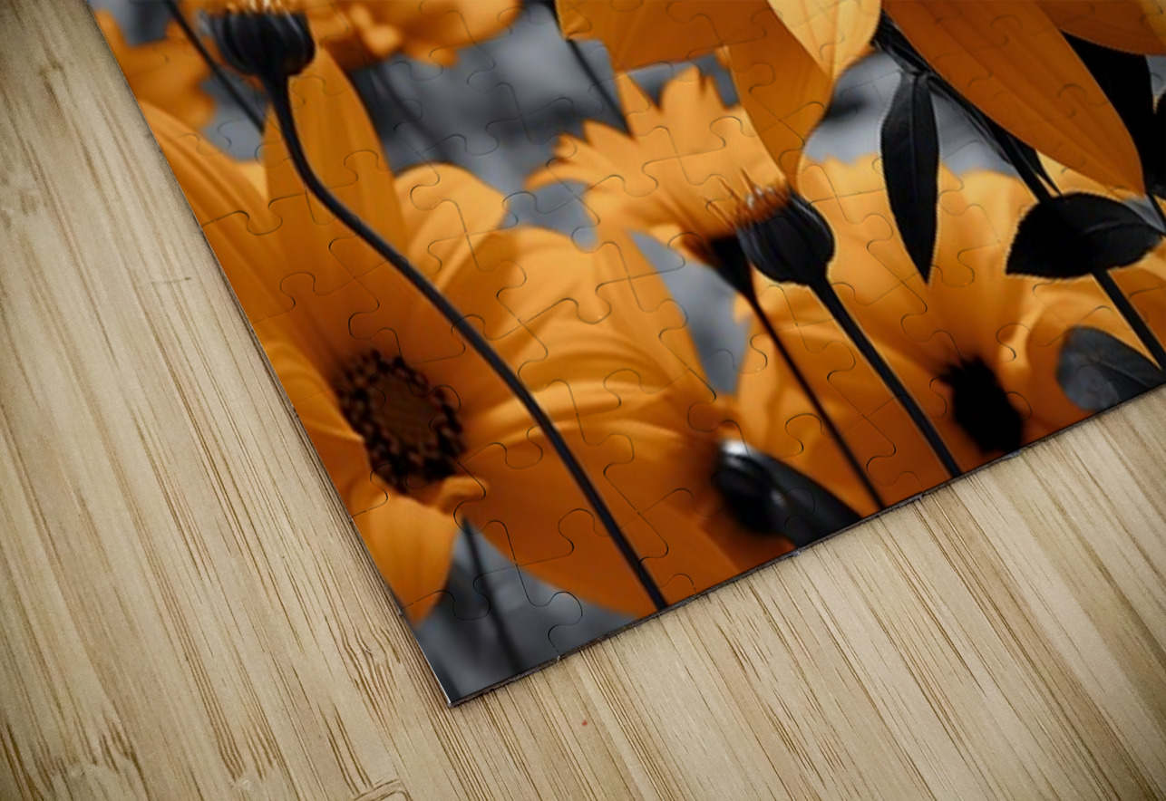 Fleurs Du Crepuscule - Flowers Of Dusk - Evening Floral Art Prints Savage Art Prints Puzzle