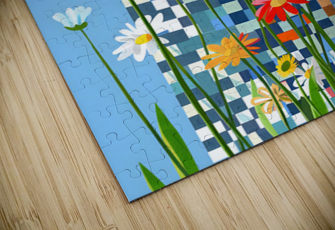 Fleurs En Pixels - Flowers In Pixels - Digital Floral Art Prints Savage Art Prints Puzzle