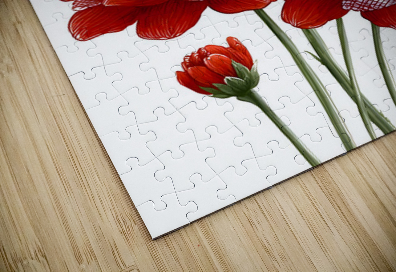 Plaid Botanica 29 - Modern Floral Art Prints Savage Art Prints Puzzle