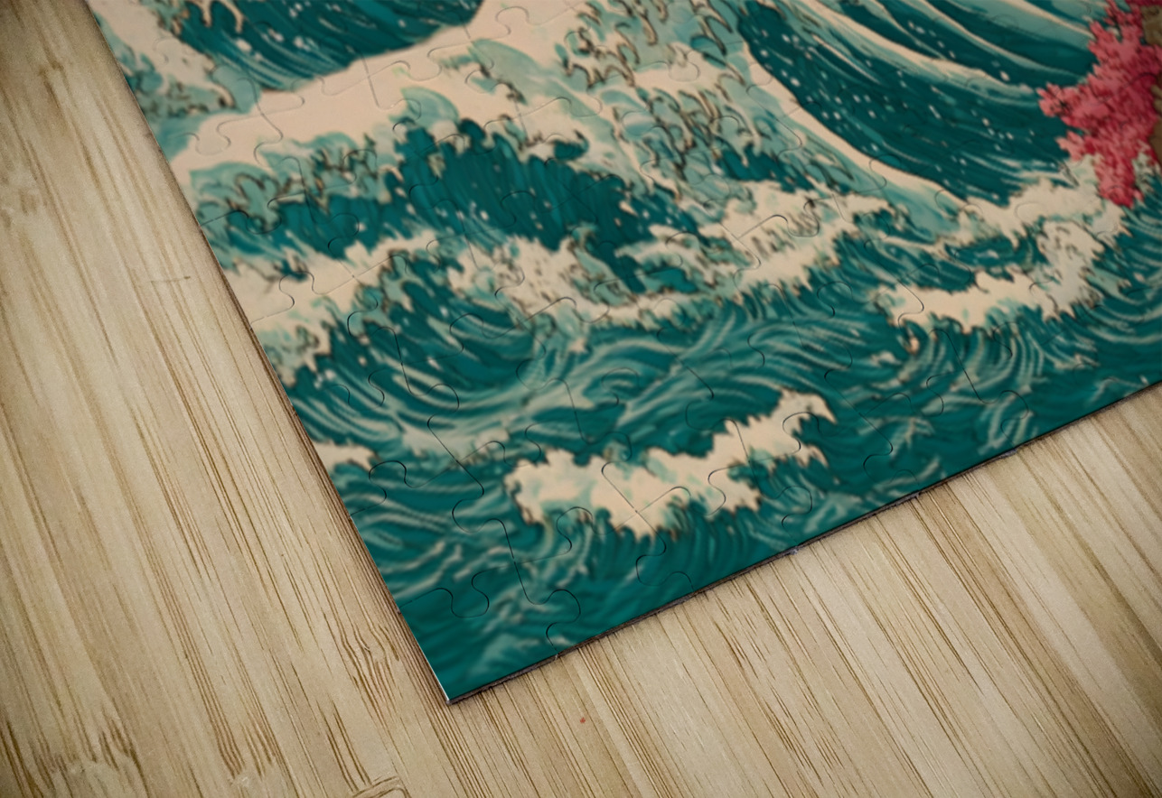 Arashi No Naka No Haru 嵐の中の春 - Spring Within The Storm - Japanese Cherry Blossom Art Prints Savage Art Prints Puzzle