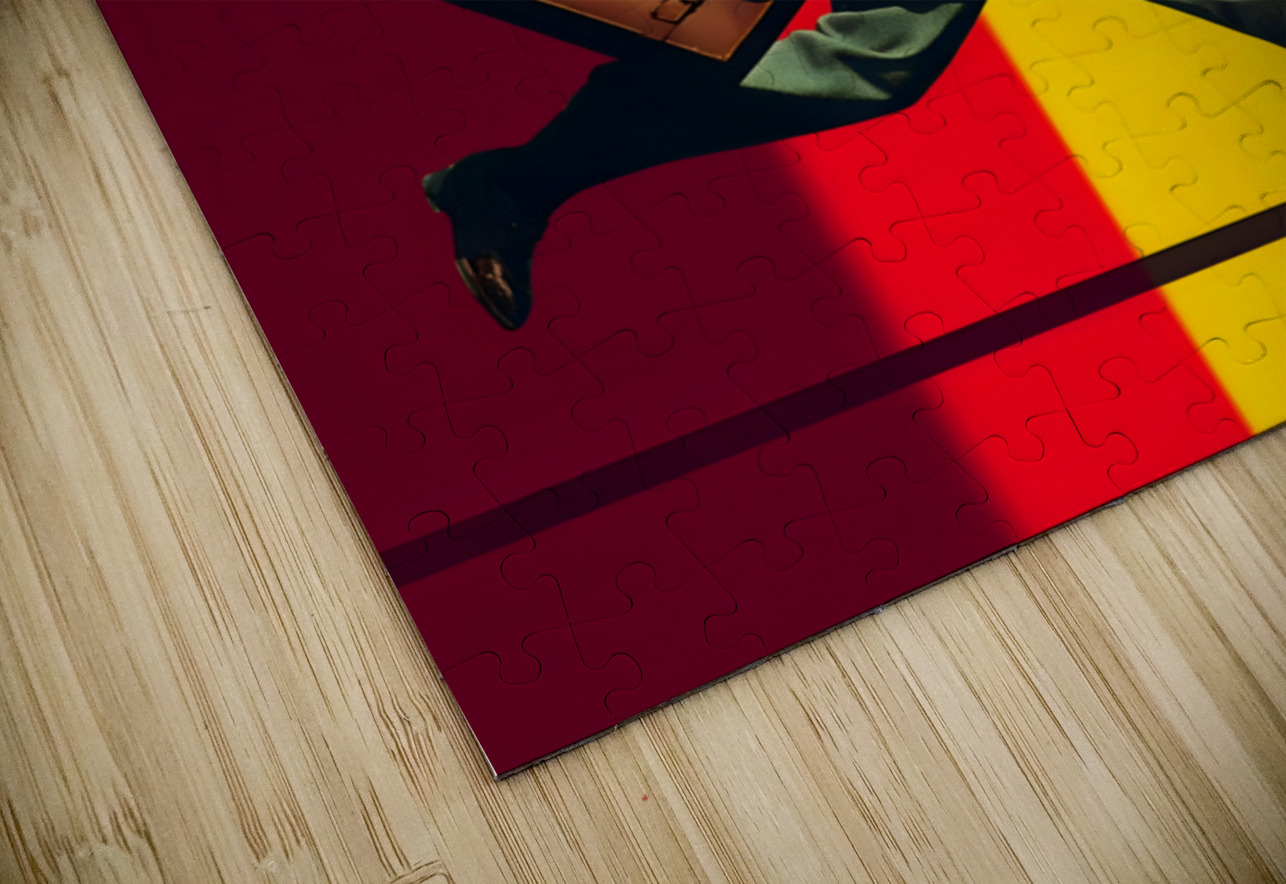 The Man Who Ran from Time – Surreal Poster Art Print Savage Art Prints Puzzle