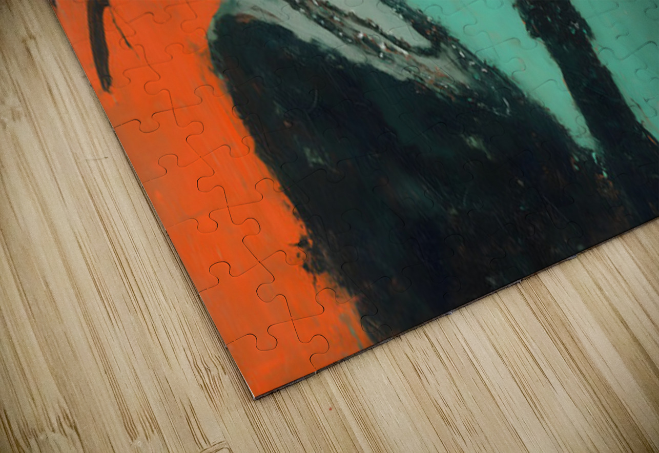 Sous le Chapeau Noir – Beneath the Black Hat Vintage Poster Art Print Savage Art Prints Puzzle