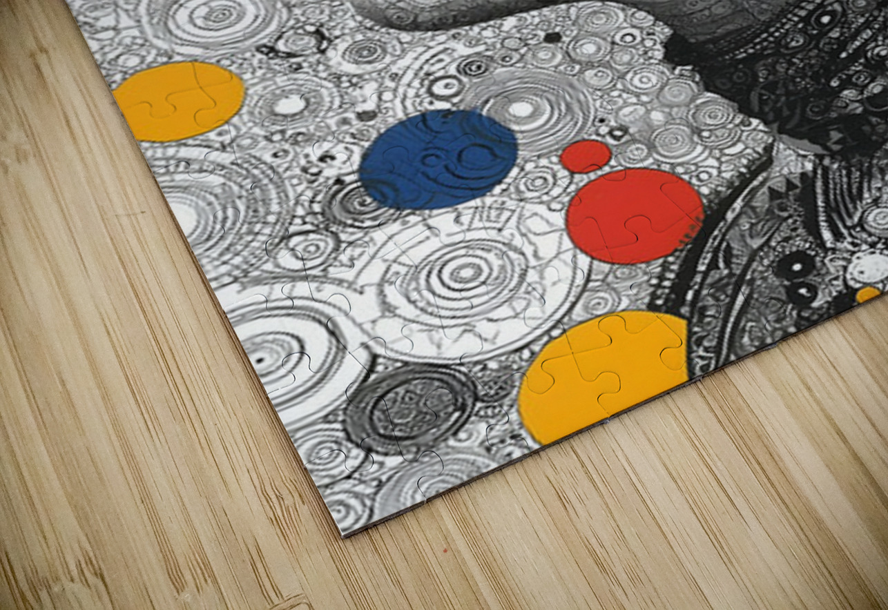 Orbital Intellect – Bauhaus Linework Portrait Print Savage Art Prints Puzzle