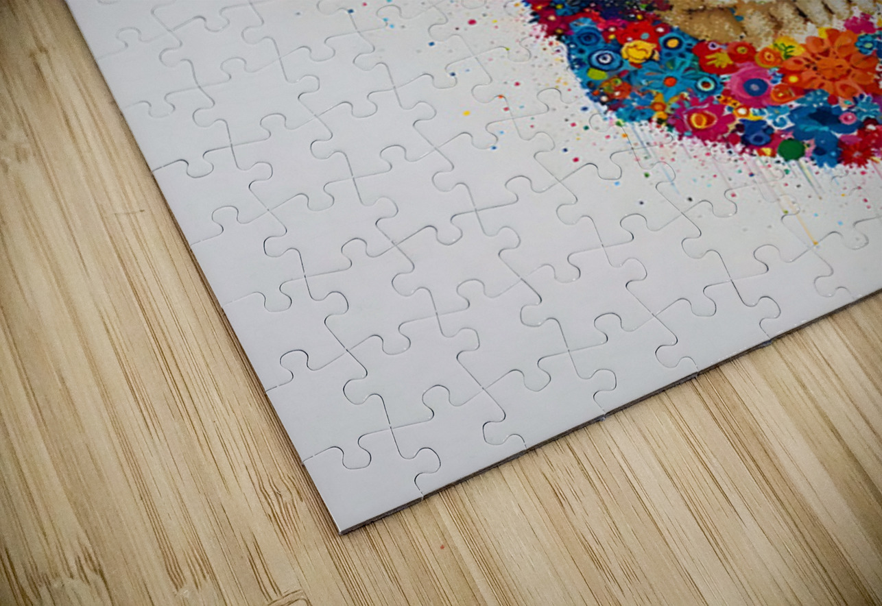 Garden of the Dead – Floral Skull Art Savage Art Prints Puzzle