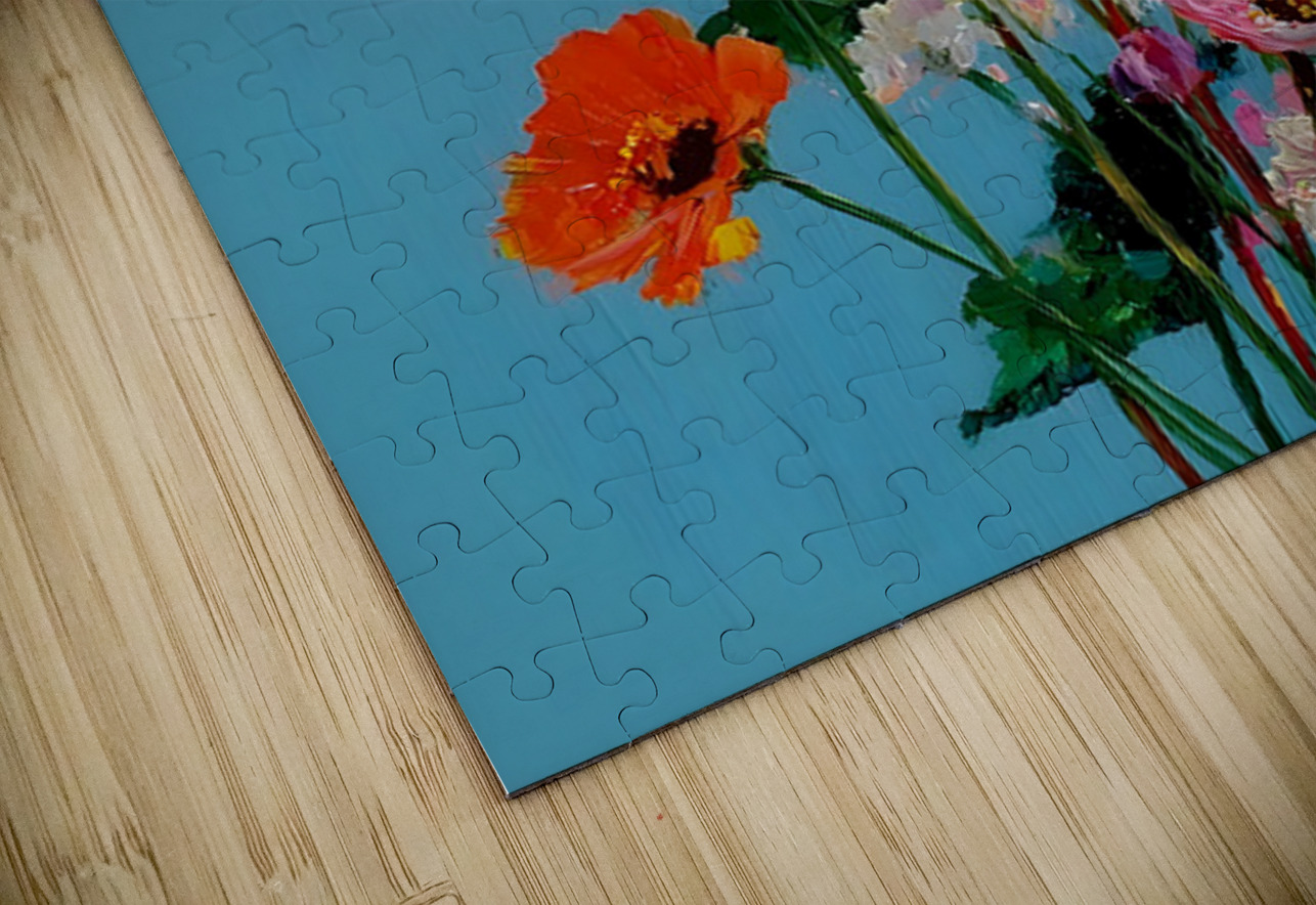 Color Study in Bloom – Abstract Floral Vase Print Savage Art Prints Puzzle