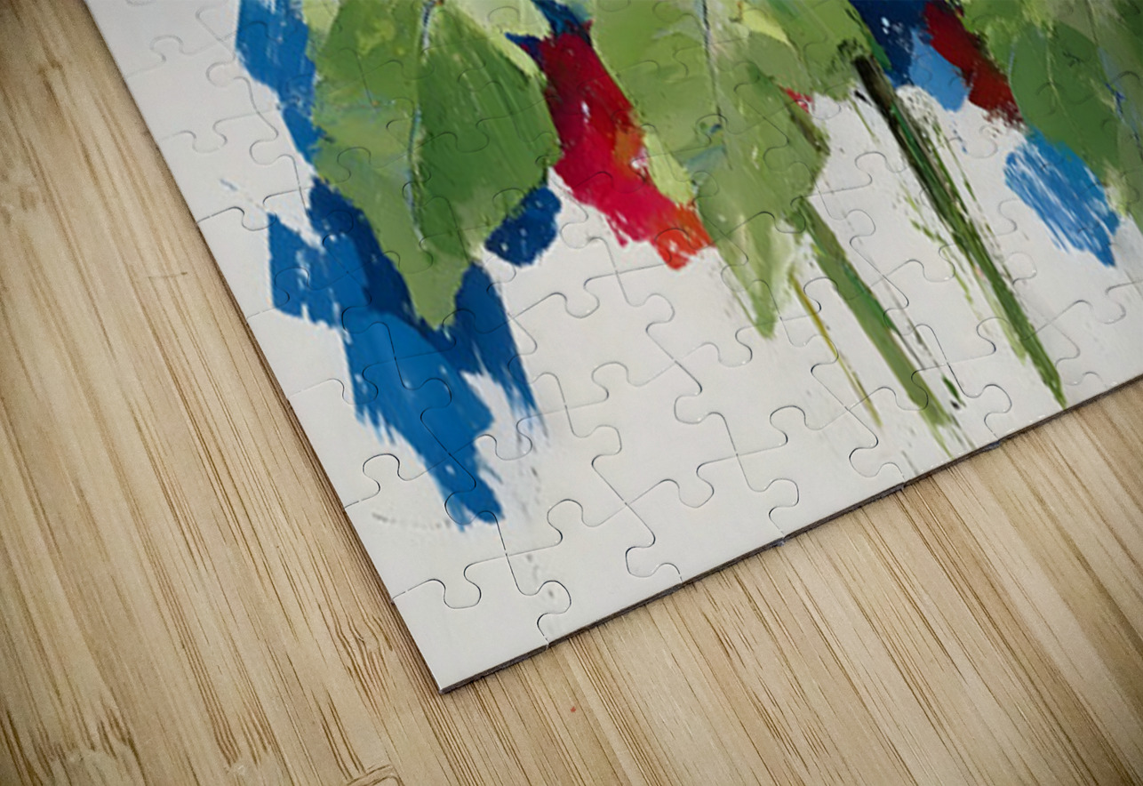 Palette of Sunlight – Sunflower Impasto Print Savage Art Prints Puzzle