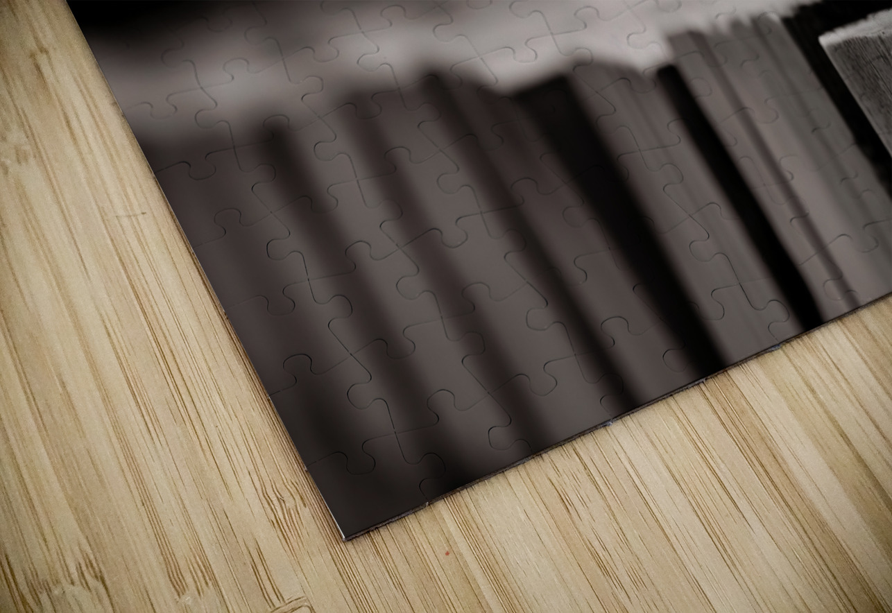 Defiant Bloom – Yellow Flower on Fence Print Savage Art Prints Puzzle