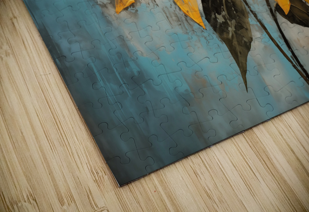 Allure - Sunflower Duo - Modern Floral Art Prints Savage Art Prints Puzzle