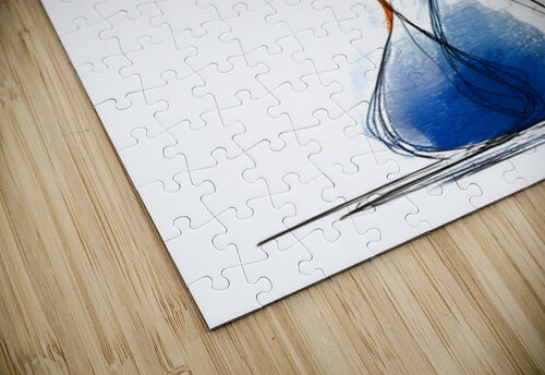 Threefold Harmony – Minimalist Watercolor Vase Print Savage Art Prints puzzle