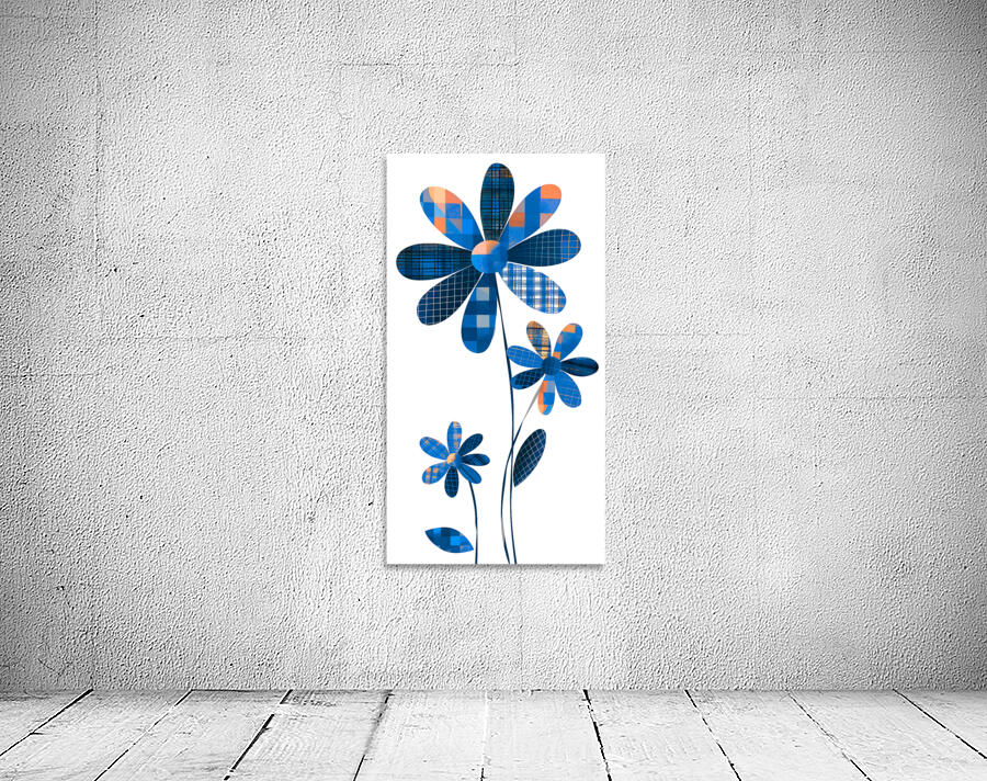 Plaid Botanica 16 - Graphic Floral Art Prints Wall Preview